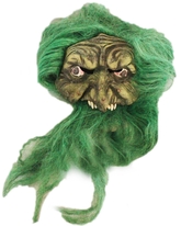 Костюмы на Хэллоуин - Маска ведьмы с зелеными волосами