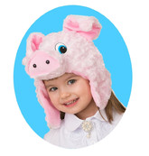 Костюмы для девочек - Меховая шапочка-маска Свинки