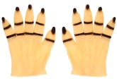 Зомби - Перчатки руки с черными ногтями