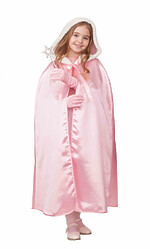 Детские костюмы - Плащ принцессы розовый сатин