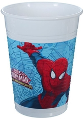 Супергерои - Пластиковые стаканы Человек Паук 8 шт