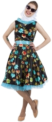 Женские костюмы - Платье с листочками в стиле 50-х