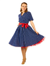 Ретро-костюмы 50-х годов - Платье Стиляги синее