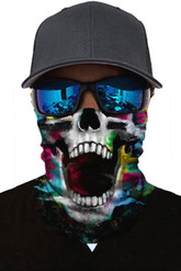 Зомби - Разноцветная бандана с черепом