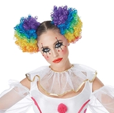 Смешные костюмы - Разноцветные хвостики клоунессы