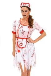 Страшные костюмы - Разорванный костюм зомби медсестры