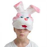 Детские костюмы - Розовая шапочка-маска Кролик