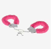 Праздничные костюмы - Розовые наручники с мехом