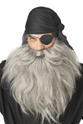Пиратские костюмы - Седые борода усы пирата