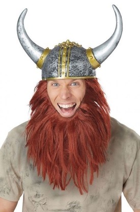 Шлем викинга с бородой