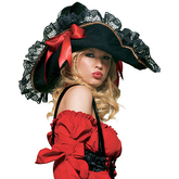 День подражания пиратам - Шляпа c красными лентами