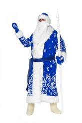 Дед Мороз и Снегурочка - Синий классический костюм Деда Мороза