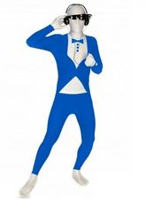 Детские костюмы - Синий костюм Смокинг вторая кожа