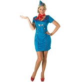 Костюмы на Хэллоуин - Синий костюм стюардессы