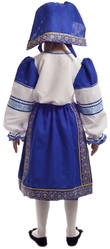 Русские народные - Синий народный костюм для девочки
