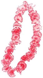 Национальные - Цветочные розово-белые гавайские бусы