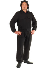Праздничные костюмы - Взрослый черный костюм танкиста