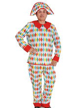Клоуны и клоунессы - Взрослый костюм Арлекино
