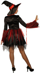 Нечистая сила - Взрослый костюм черно-красной Ведьмы