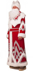 Мужские костюмы - Взрослый костюм Деда Мороза с вышивкой
