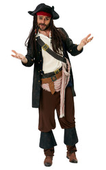 День подражания пиратам - Взрослый костюм Капитана Джека Воробья