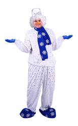 Костюмы на Новый год - Взрослый костюм Снеговика с шарфом