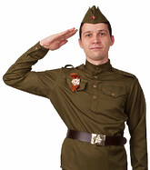 Военные и спецназ - Взрослый костюм Советского солдата