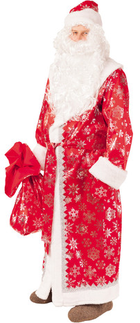 Взрослый красный костюм Деда Мороза