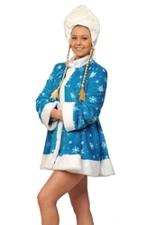 Костюмы на Новый год - Взрослый мини костюм снегурочки