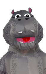 Животные и зверушки - Взрослый надувной костюм Бегемота в юбке