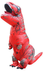 Животные и зверушки - Взрослый надувной костюм красного Ти-Рекса