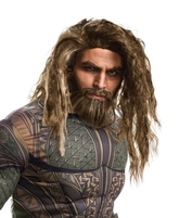 Мужские костюмы - Взрослый парик и борода Аквамена