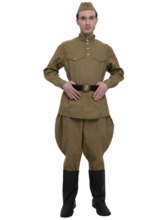 Праздничные костюмы - Взрослый военный костюм из диагонали