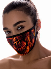 Страшные костюмы - Защитная маска огненного скелета