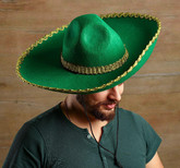 Мексиканские костюмы - Зеленое сомбреро с вышивкой