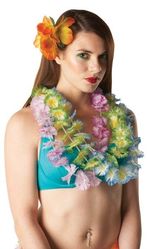Костюмы для девочек - Зеленые гавайские цветочные бусы