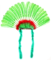 Национальные костюмы - Зеленый головной убор индейца