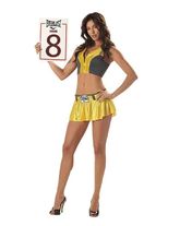 Женские костюмы - Жёлтый костюм девушки ринга